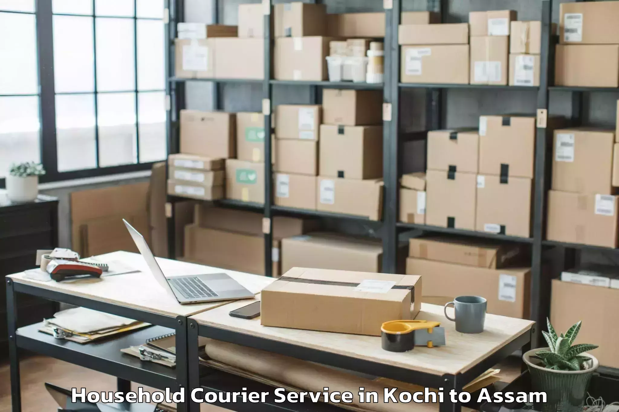 Reliable Kochi to Kalaigaon Household Courier